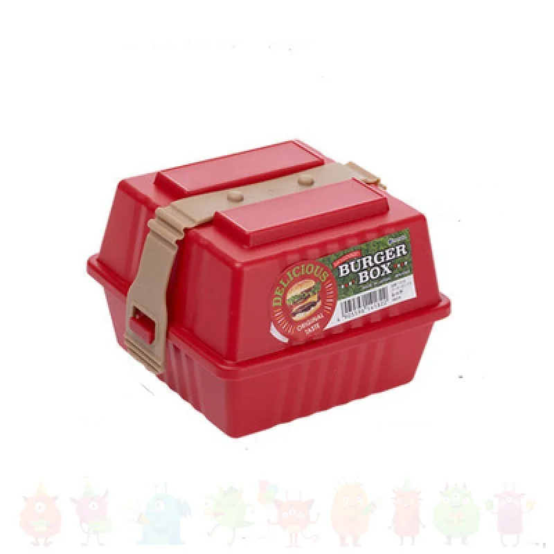 

Portable lunch box for school office Reusable stackable hamburger sandwich box Microwave safe clamshell food container