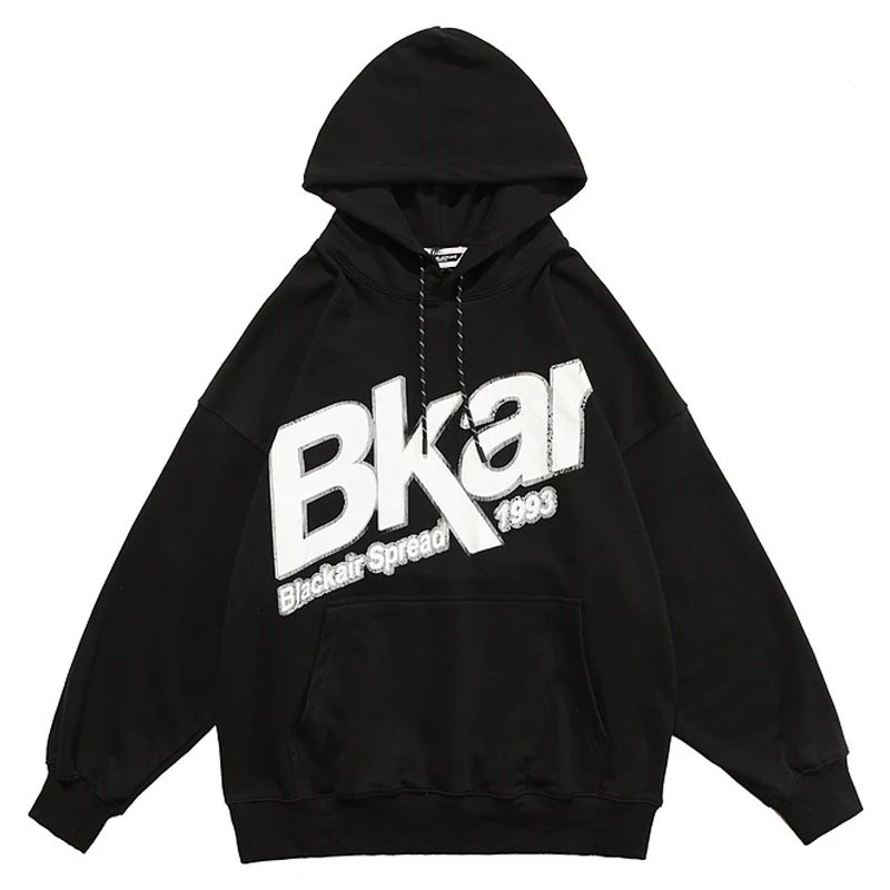 

Mens Letter Printed Hoodie Streetwear Male Autumn Oversized Harajuku Black Coats Unisex Loose Hoodies Pullover Sweatshirt Tops
