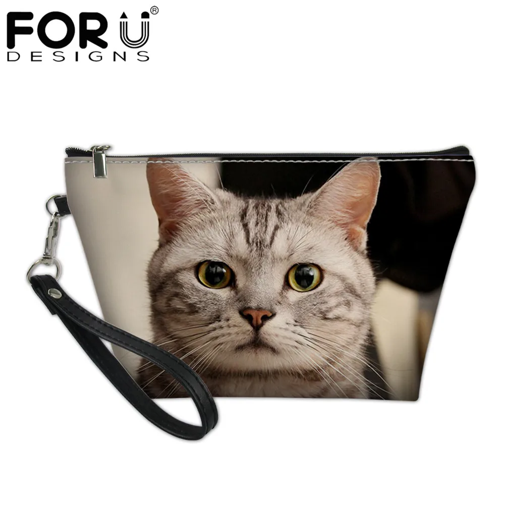 

FORUDESIGNS 3D милый кошелек с узорами для женщин чехол для хранения косметики из искусственной кожи дорожная косметичка для женщин органайзер дл...