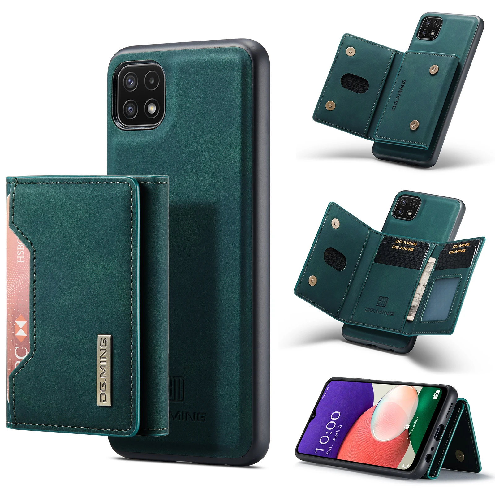 

Flip Case for Samsung Galaxy A22 5G Magnetic Leather Flip Wallet Phone Case For Credit Card Wallet Shockproof Card Wallet Cover