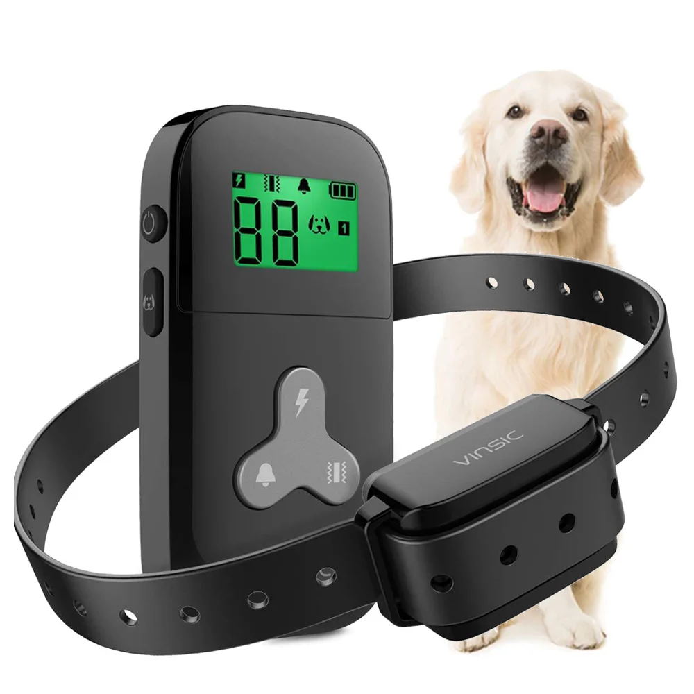 

300m Electric Dog Training Collar Remote Control Anti Barking Pet Collars USB Rechargeable Pet Trainer For Shock Vibration Sound