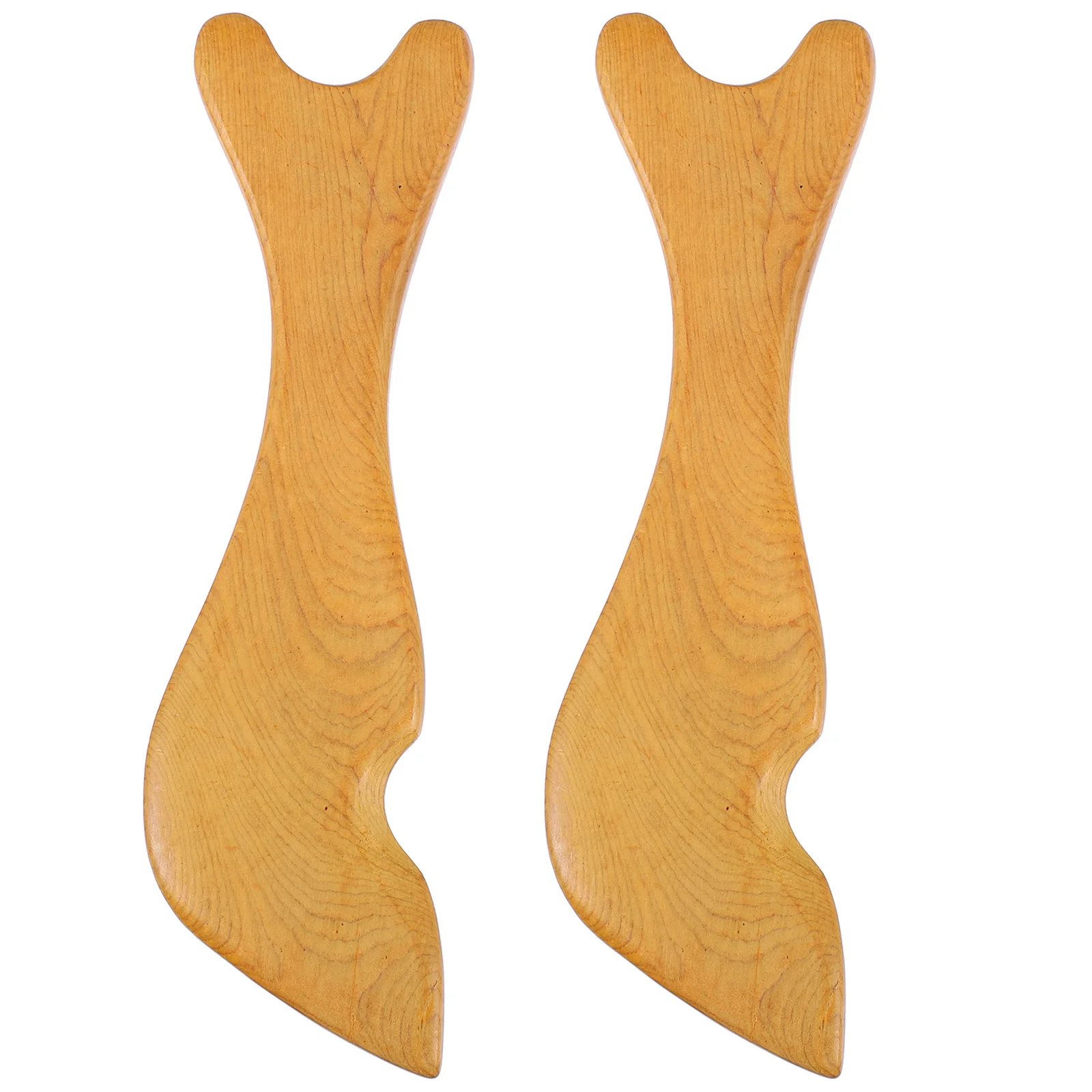 

2Pcs Scraping Boards Borads Massage Boards Massage Tools (Light Brown)