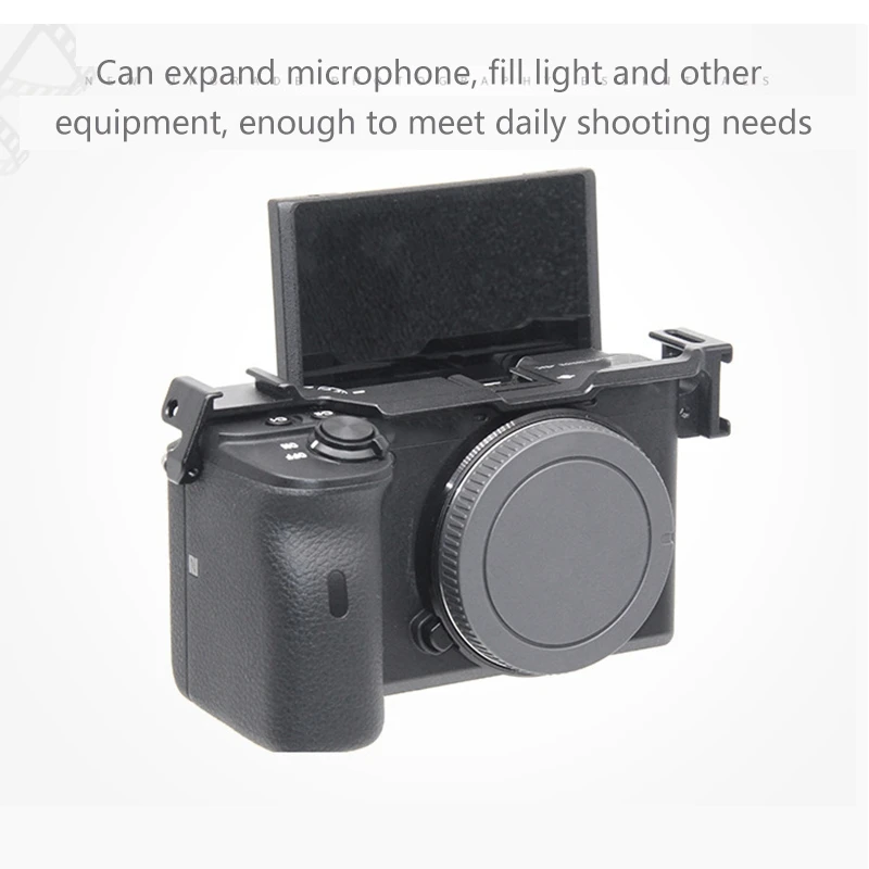 

Double-Headed Cold Shoe Mount Adapter for Sony A6600 Camera Expansion Board for Microphone or Flash Light Attach