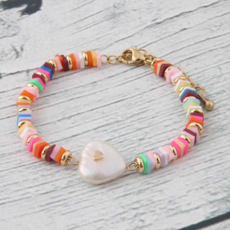 NeeFuWoFu Stainless Steel Bracelet Metal Freshwater Pearls Beaded Charm Bangle Bohemia de Madera Pulseira Jewelry | Украшения и