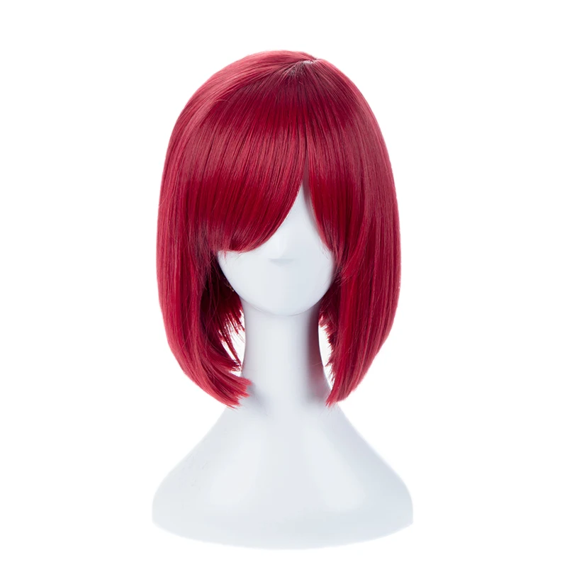 Danganronpa V3 Yumeno Himiko красный короткий парик косплей костюм Dangan Ronpa термостойкие
