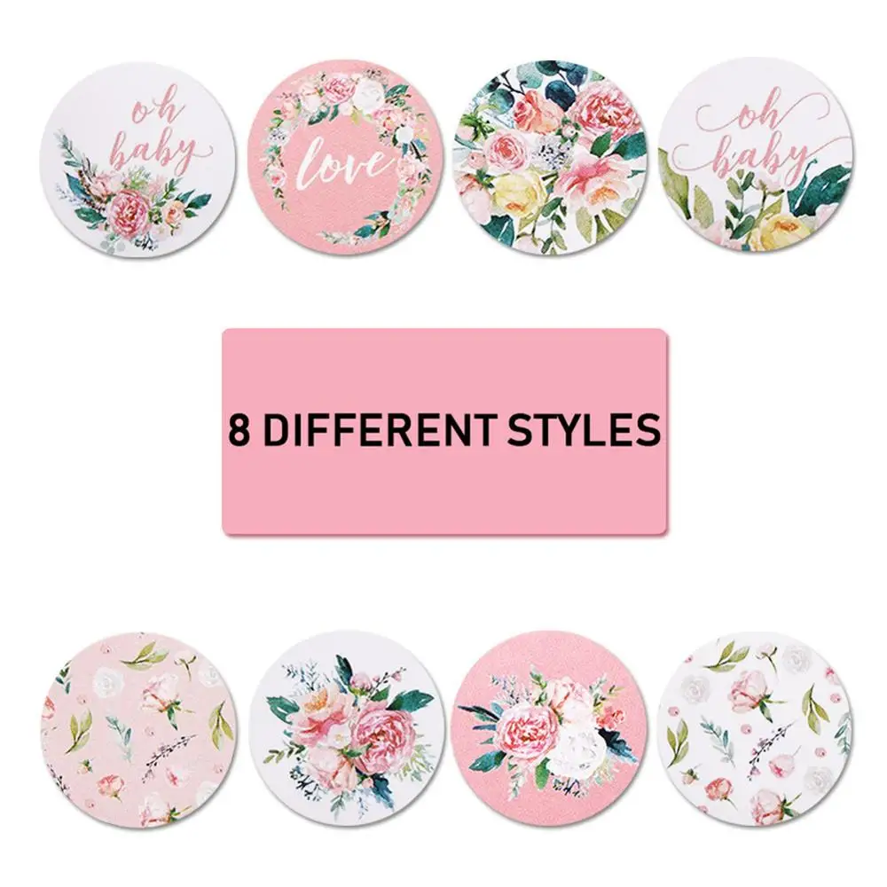 

Thank You Stickers Seal Labels with Flower Color Round Sticker for Wedding Party Scrapbooking Envelopes Seal Stickers