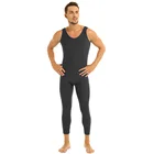 Для взрослых с овальным вырезом без рукавов облегающие однотонные Цвет Для мужчин балетное, гимнастическое трико гимнастическое Фитнес боди спортивный костюм для танцев