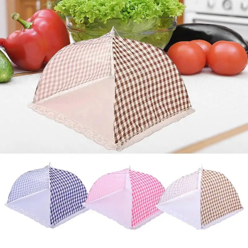 Складная сетчатая Крышка для еды кухонный Противомоскитный зонтик посуды