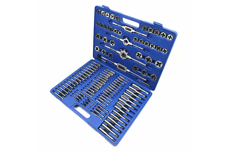 110 шт./компл. Tap& Die Toolkit M3-M12 M6-M20 резьбовой метрический гаечный ключ, конические краны, штепсельные краны, t-образный кран с ручкой гаечного ключа