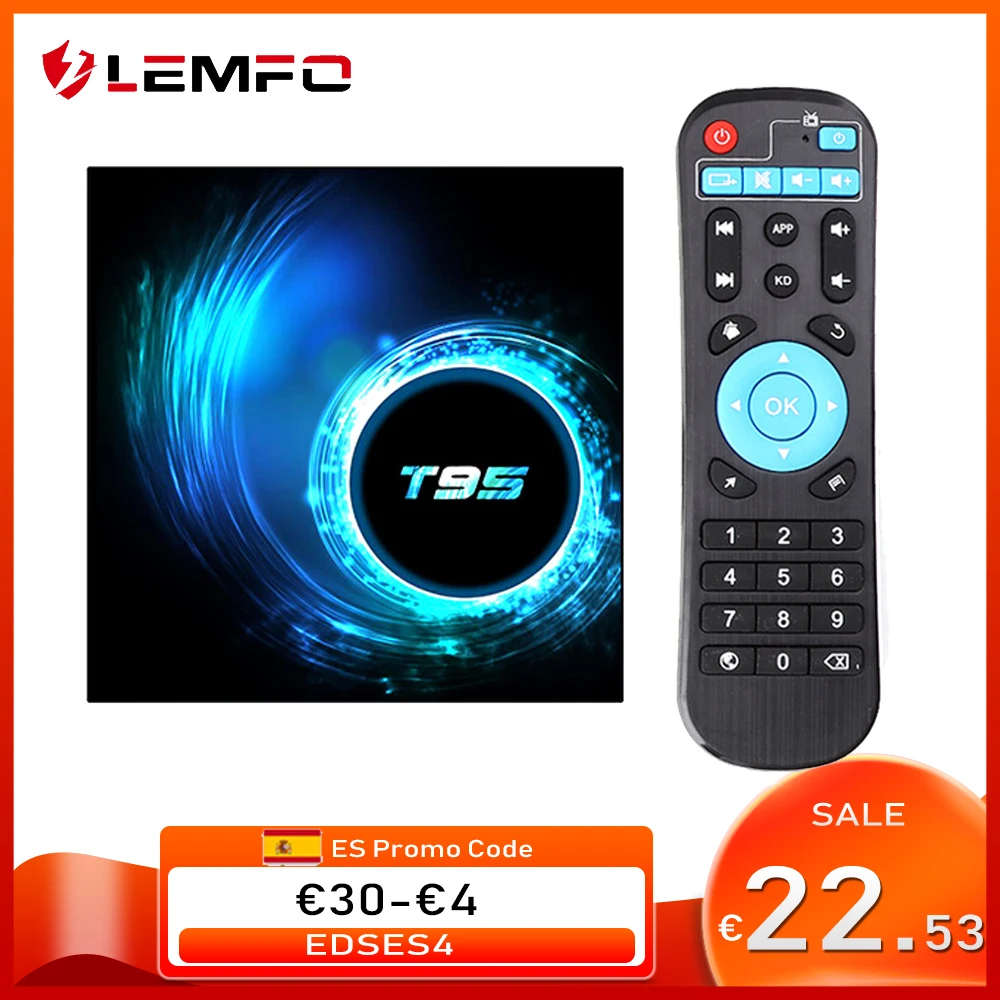 ТВ приставка Android 10 plaza españa 6K TV Box T95 H616 YouTube Google Play Voice Assistant LEMFO Smart Box|ТВ-приставки и