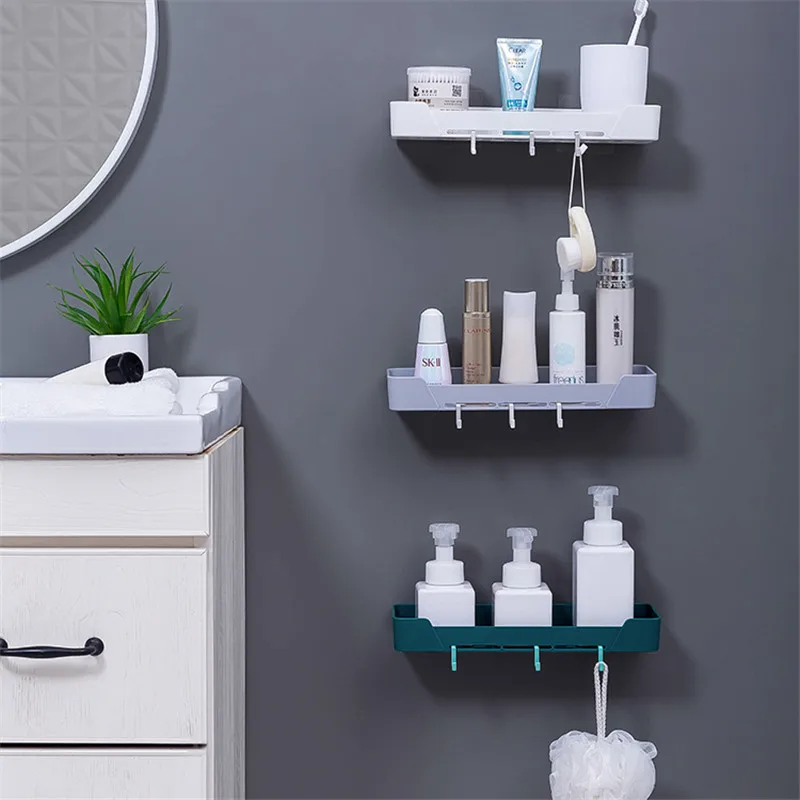 

Bathroom Shower Shelf Rack Wall Mounted Shower Shelf Corner Drain Wall Mounted Stainless Steel Basket Storage Rack No Drill
