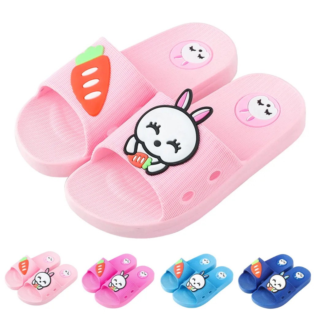 Тапочки для малышей Домашние тапочки маленьких мальчиков и девочек Резиновые на