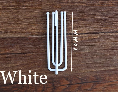 White 20 шт. крючки для занавесок, держатель для занавесок, аксессуары для занавесок, крючок, 4 фута, металлические новые аксессуары для занавесок, крючки для занавесок, рельсы для штор - Цвет: White