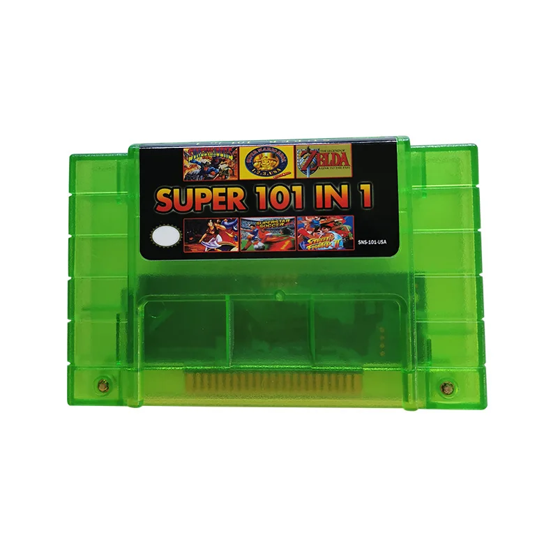 Картридж для игровых карт 16 бит SNES Game Super 101 в 1 версия США английский язык |