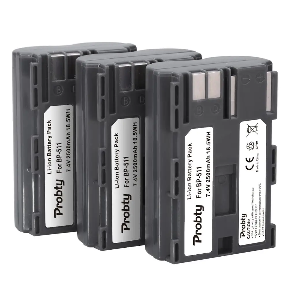 Зарядное устройство Probty с двумя USB-портами для Canon EOS 40D 300D 5D 20D 30D 50D 7 4 В 2500 мАч |