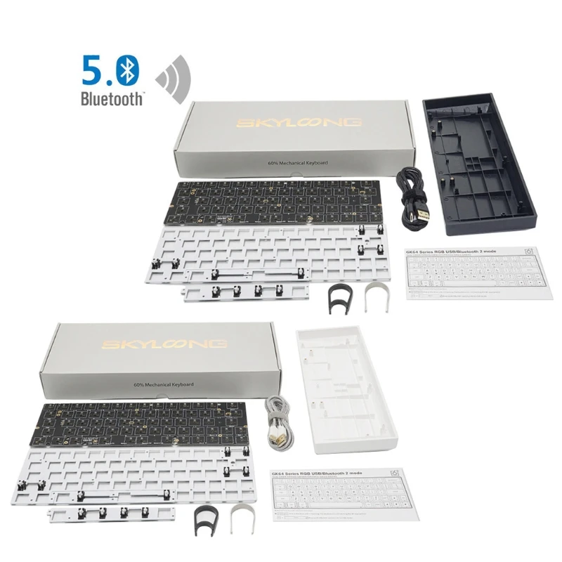 GK64XS Hot Swap Programmable Bluetooth Mechanical Keyboard Pcb Custom Kits GH60 1XCE