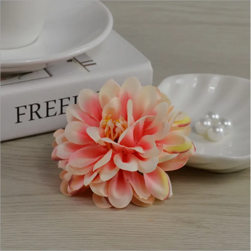 Головки цветов для украшения свадьбы 30 шт. 7 см искусственные георгины шелковые