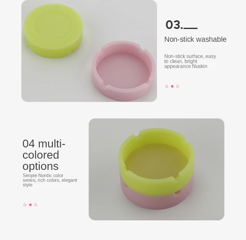 

1pcs Glow In The Dark Luminous Silicone Soft Ashtray for Smoking Cigarette Cigar ashtrays decorative