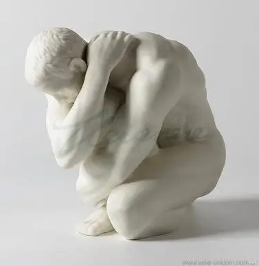 Керамическое украшение Willoni глазурованная обнаженная мужская скульптура