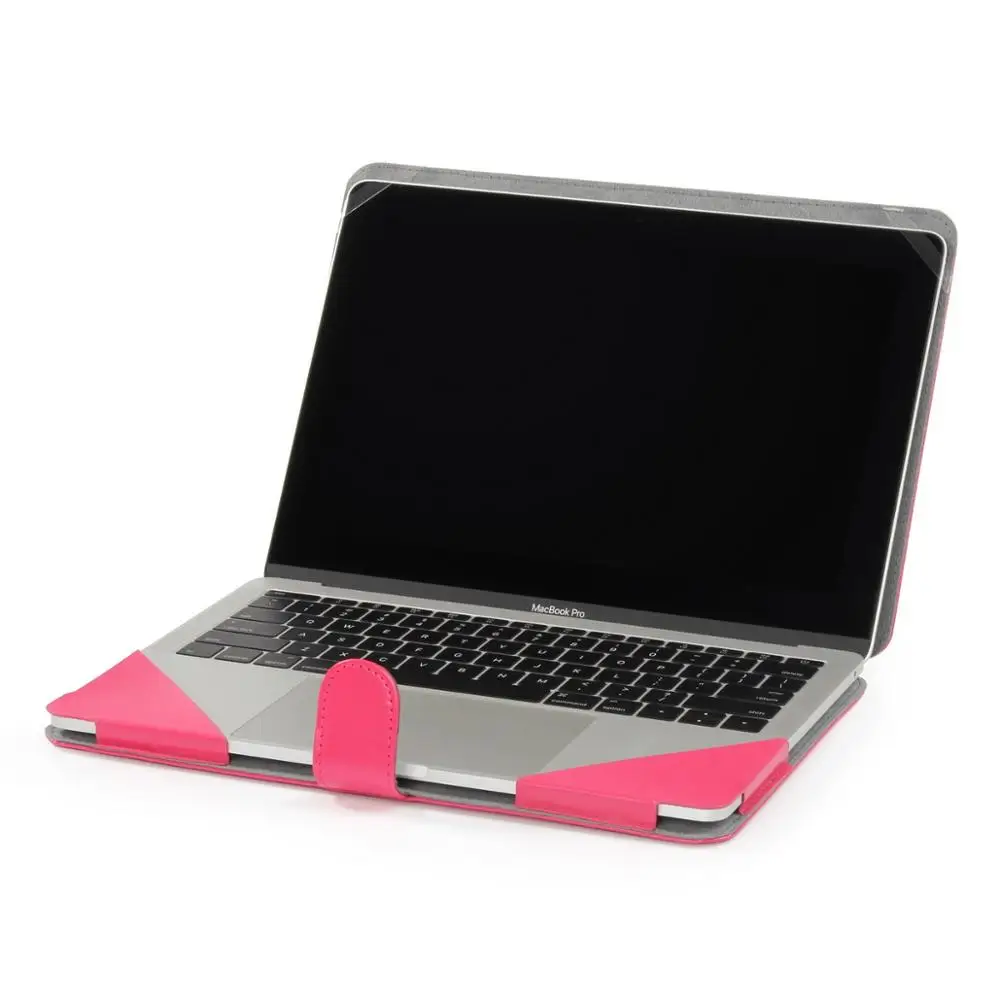 red 4 Бизнес кобура pu кожаный чехол сумка для Apple MacBook Air Pro retina 11 12 13 15' Pro 13 15 дюймов с сенсорной панелью - Цвет: red 4