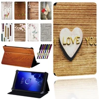 wood pattern tablet case for alcatel 1t 7 103t 8 10a3 10 pattern foldable anti fall protective case cover pen