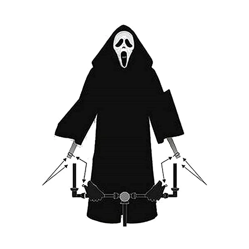 

DIY Ghostface Scarecrow Decoration Crafts Figurines Halloween Screaming Scarecrow Gardening Skull Ornaments Creative Yard Decor