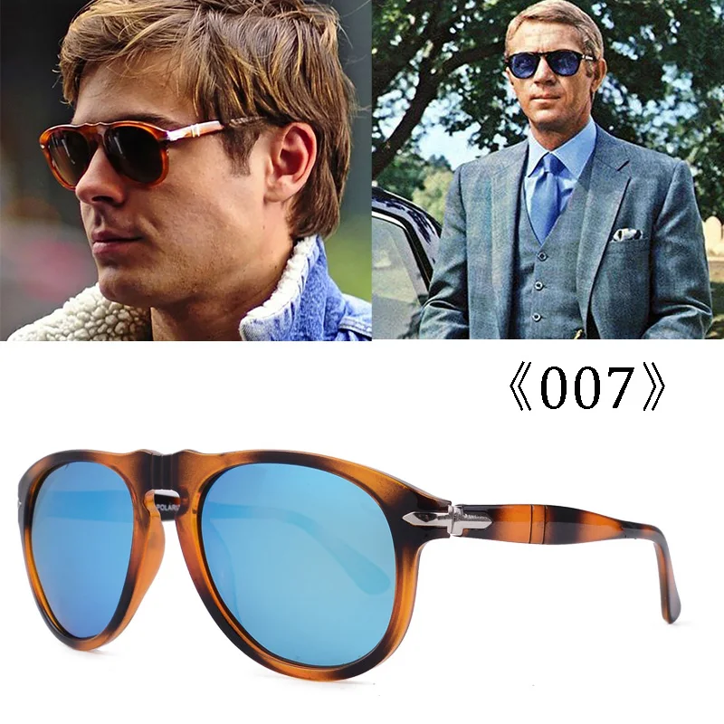 

2021 fashion luxury Classic Vintage Pilot Steve Style Polarized Sunglasses 007 Men Driving Brand Design Sun Glasses Oculos 649
