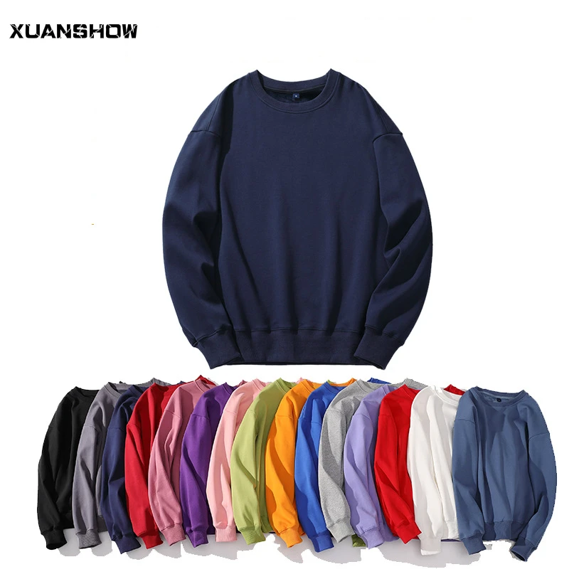 XUANSHOW 2020 свитшоты Осень Зима хип хоп утолщенные свободные высокое качество