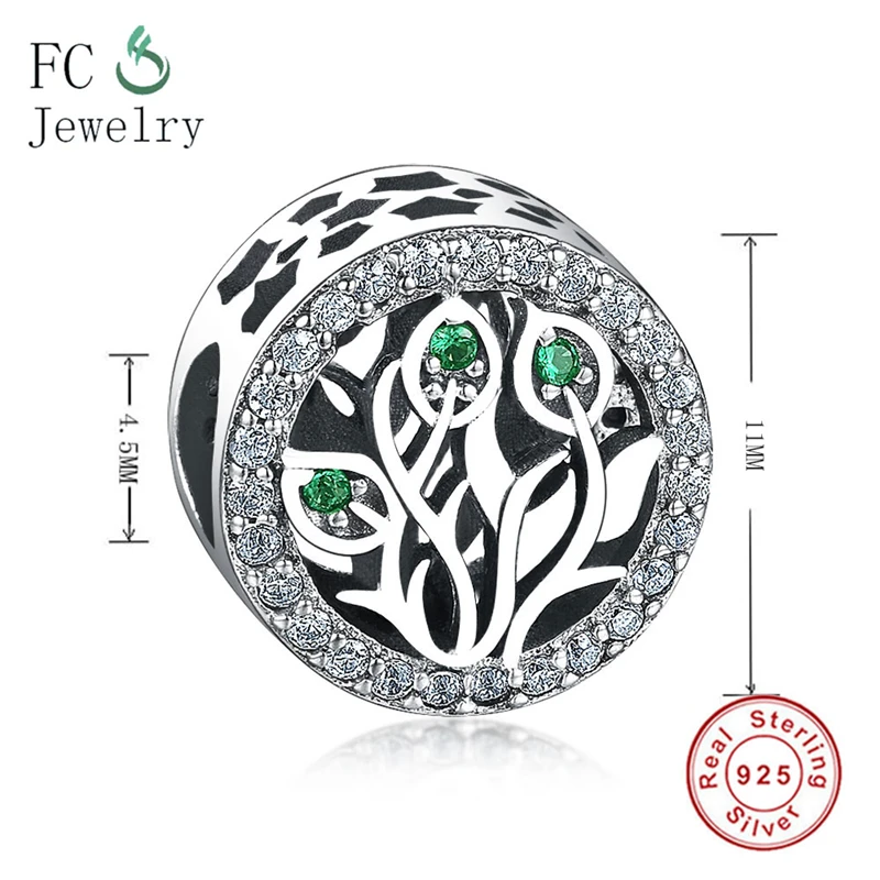 

Summer New Life Tree Openwork Charm Bead Fits Original Charm Bracelets 925 Sterling Silver DIY Jewelry Making for Women Berloque