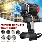Беспроводной бесщеточный ударный шуруповерт, ударный гайковерт 800 нм, 18 в, с плавным переключением скорости, для аккумулятора 18 в