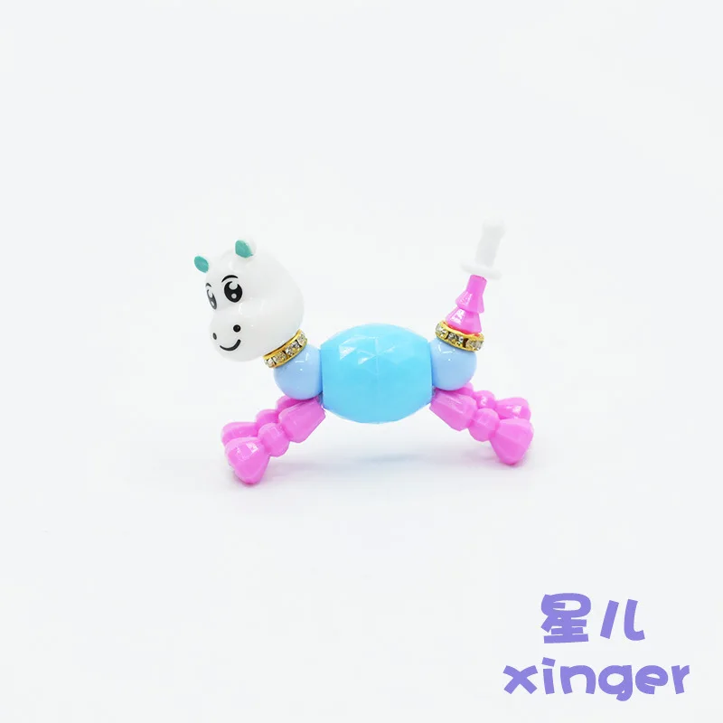 TOY025 Волшебный браслет с животными Vsco девушка Единорог собака кошка модель бусины игрушки браслеты для вечеринок для детей Скручивающиеся браслеты деформация магический трюк - Цвет: TOY025