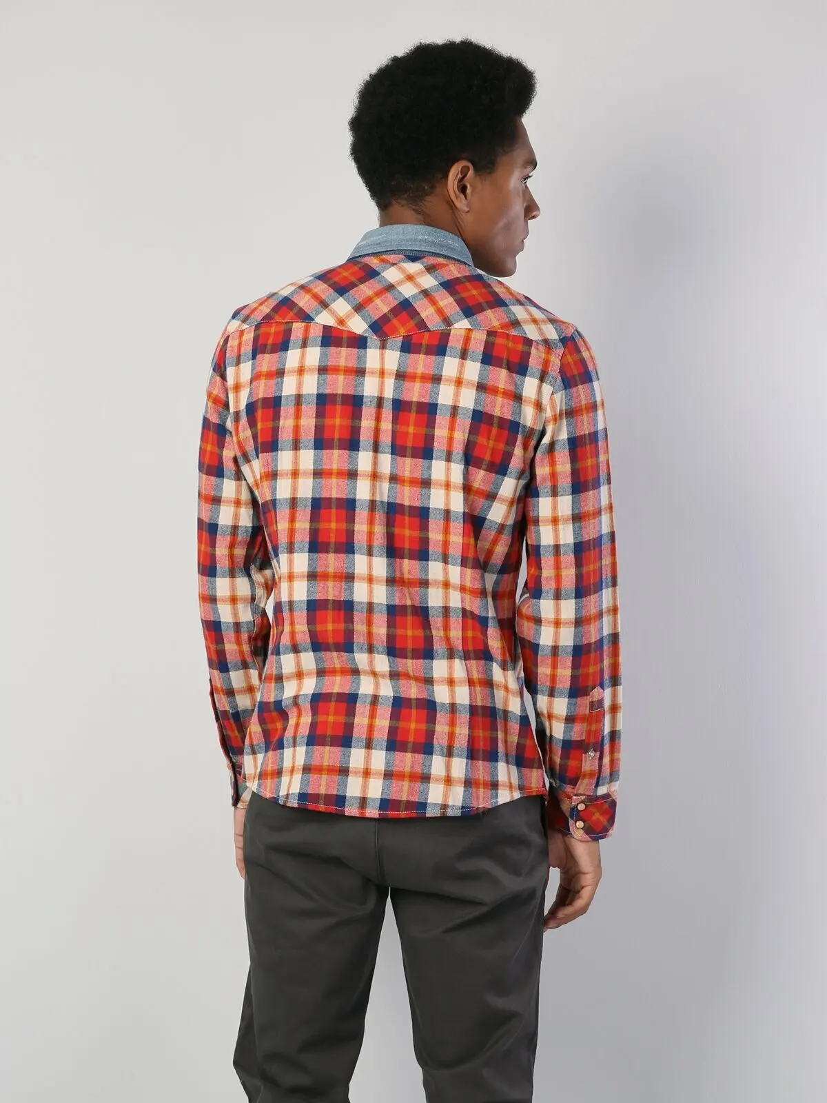 Colins стандартная Brıck с длинным рукавом ShirtMale Модная рубашка для мужчин CL1036307| |