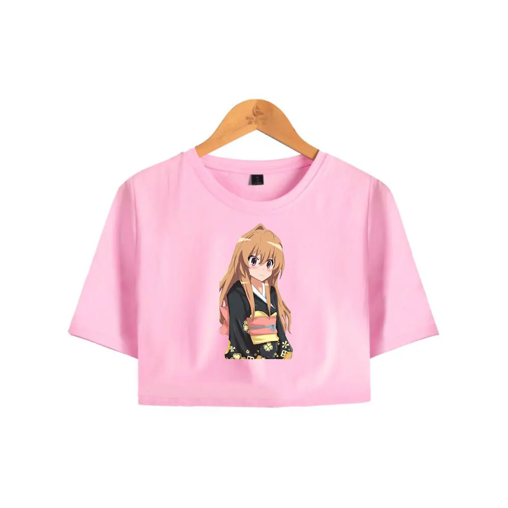 

Футболка Toradora в японском стиле аниме с коротким рукавом, свободная универсальная Повседневная Уличная футболка в стиле Харадзюку, Топ