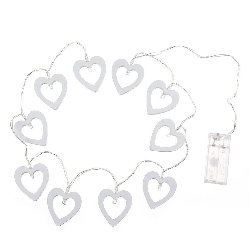 1 2 м праздничный светильник s гирлянды светодиодные металлического сердечка