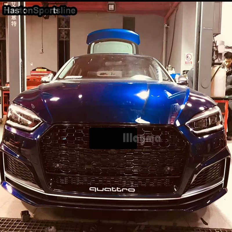 A5 S5 черный передние противотуманные фары светильник крышка гриль