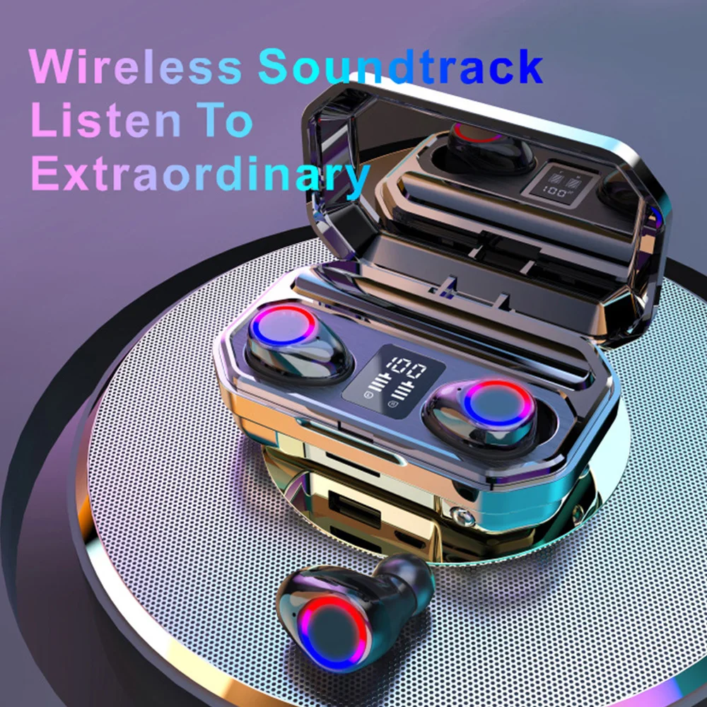 

Наушники-вкладыши M12, TWS, Bluetooth 5,0, с микрофоном