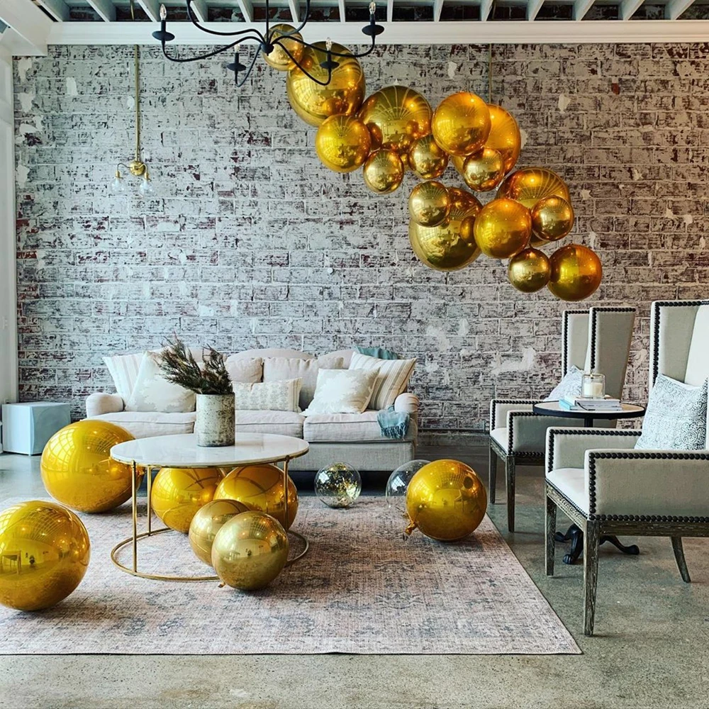 

20pcs/pack 22inch 4D Gold Silver Disco Metalic Retro Balloons Shiny Foil balloon for Birthday Party Wedding Decorations