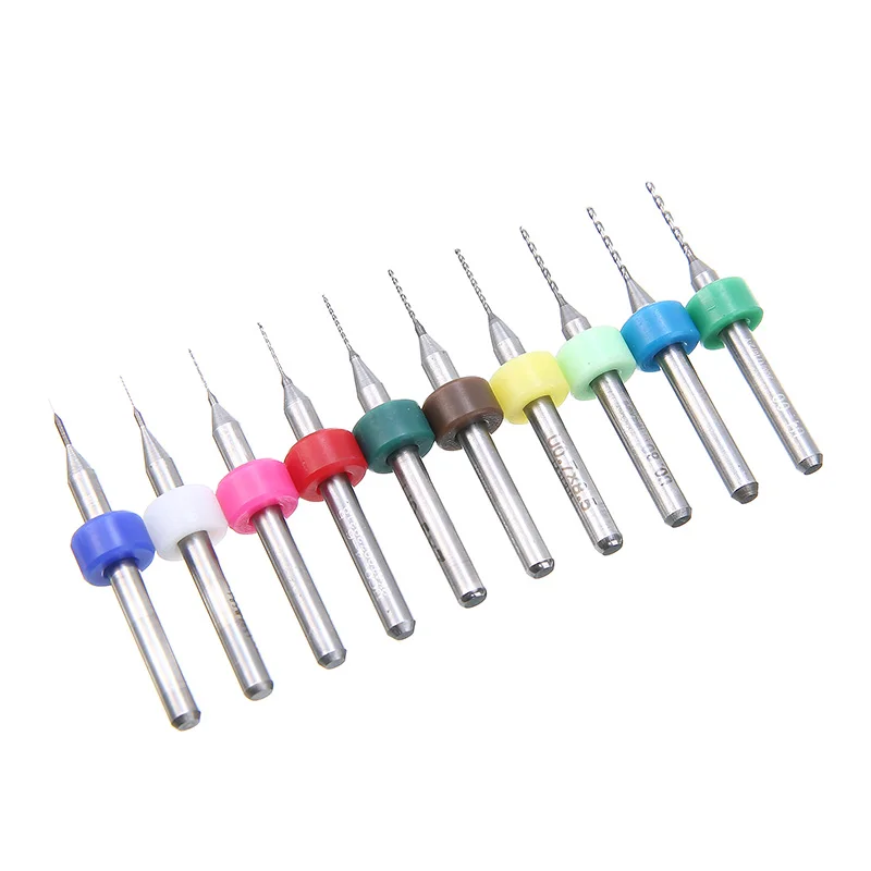 10 шт./компл. твердого сплава Карбид PCB Micro спиральные бурильные сверла набор