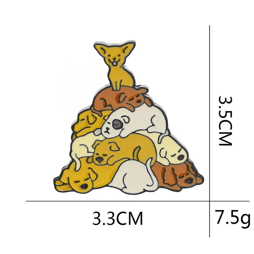 Брошь женская акриловая в виде мопса милая простая брошь геометрической формы