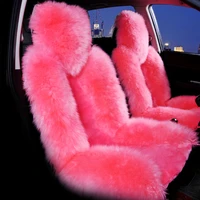 car interior accessories warm fluffy authentic sheepskin fur seat cover