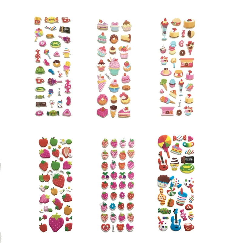 6 шт. наклейки из ПВХ в виде конфет|Наклейки для творчества| |