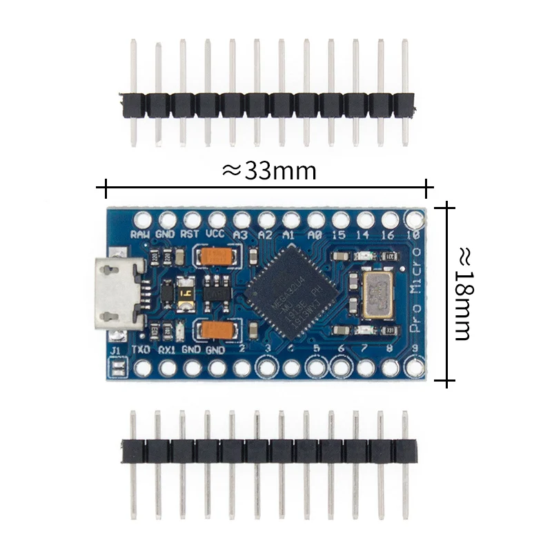 10 шт. tenstar Robot с Загрузчиком Pro Micro ATmega32U4 5 В/16 МГц модуль ATMEGA32U4-AU черный/синий