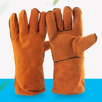 welding gloves cowhide leather welder heat resistant welding gloves mens work migtig argon arc welding safety protective