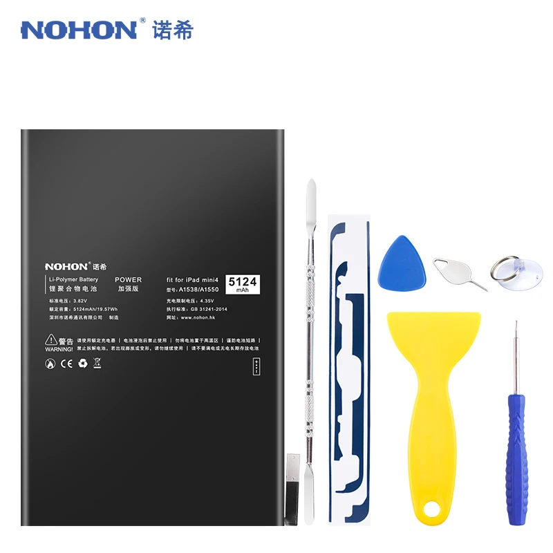 Аккумулятор NOHON для iPad Mini 4 Mini4 A1550 A1538, Сменный аккумулятор для планшета, 3,82 в, литий-полимерная батарея большой емкости