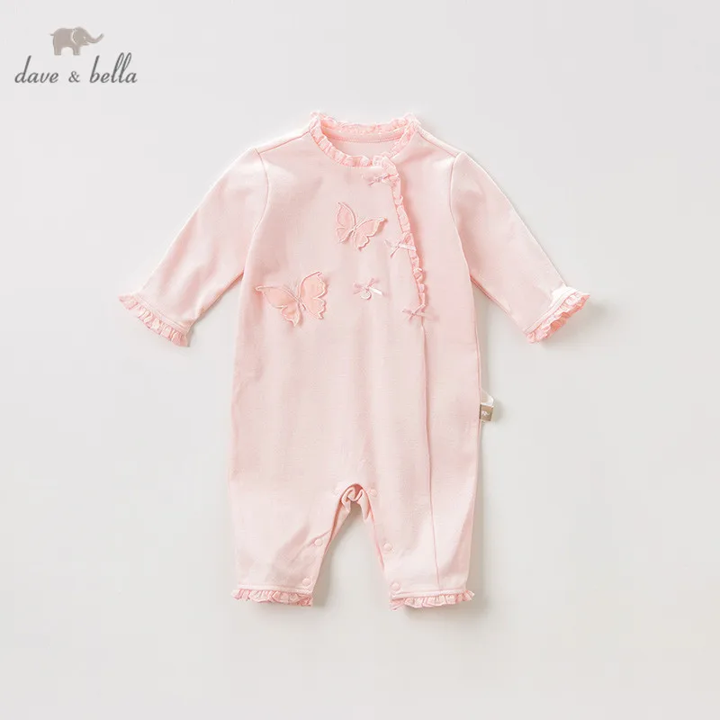 DB12784 Dave bella/Модные осенние комбинезоны для новорожденных девочек Одежда