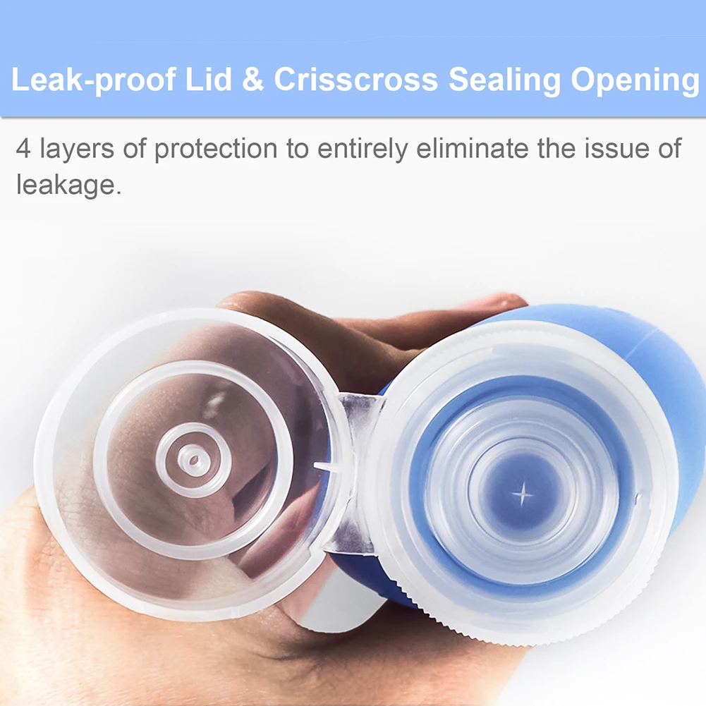 Силиконовые бутылки шампунь для геля и лосьона душа суб-розлива пробки сжимаются