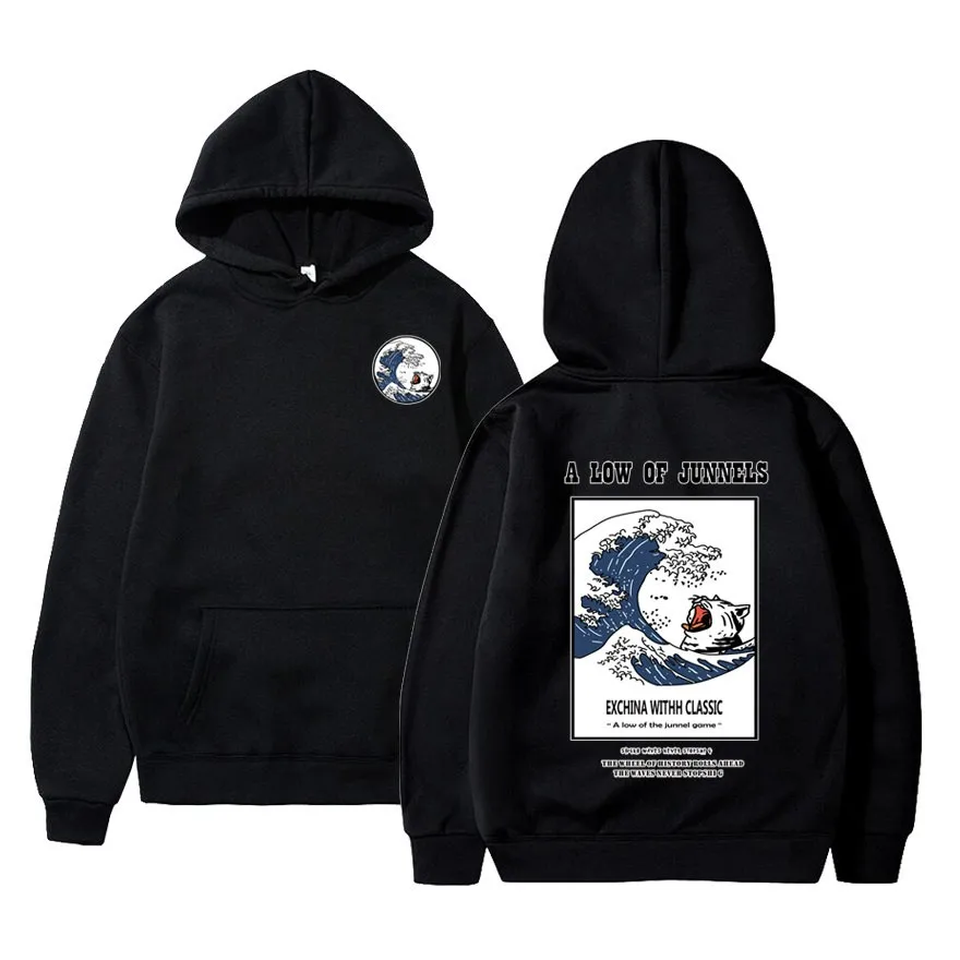 

2021 new The playful Japanese cat will be named the law of nature in Hip-hop hoodies