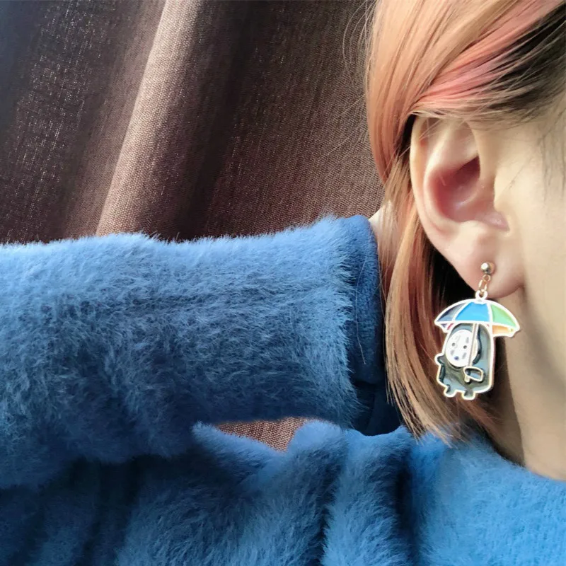Новые модные корейские серьги с рисованным аниме серьги-привидения для женщин творческой личности сплава капельного ювелирные аксессуары ‒ серёжки