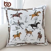 beddingoutlet equestrian cushion cover england tradition horse riding pillow case sport decorative throw pillow cover home decor