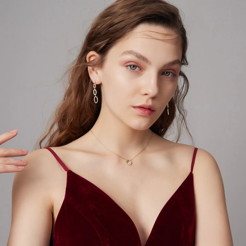 SA SILVERAGE Freshwater Pearl Necklaces Silver Zircon Necklace Female Desert Moonlit S925 Sterling Women's Chain | Украшения и